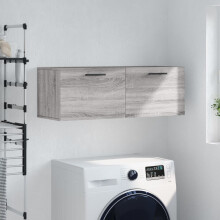 Berkfield Wall Cabinet Grey Sonoma 100x36.5x35 cm Engineered Wood