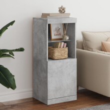 Berkfield Sideboard with LED Lights Concrete Grey 41x37x100 cm