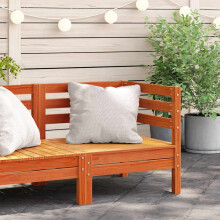 Berkfield Garden Sofa Corner Wax Brown Solid Wood Pine