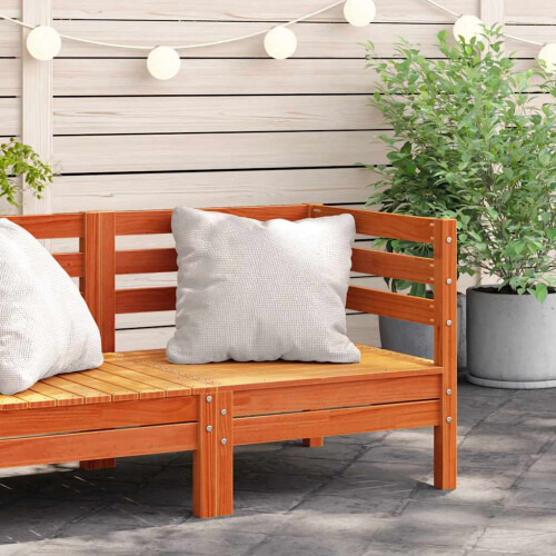 Berkfield Garden Sofa Corner Wax Brown Solid Wood Pine