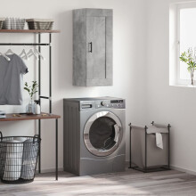 Berkfield Wall Mounted Cabinet Concrete Grey 34.5x34x90 cm Engineered Wood