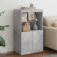 Berkfield Sideboard with LED Lights Concrete Grey 60.5x37x100 cm