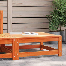 Berkfield Garden Footstool Wax Brown 70x70x30 cm Solid Wood Pine
