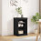 Berkfield Sideboard with LED Lights Black 41x37x67 cm 1
