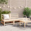 Berkfield Garden Sofa Armless with Footstool Solid Wood Pine 1