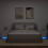 Berkfield Bedside Cabinets with LED Lights 2 pcs White Engineered Wood 1
