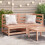 Berkfield Garden Sofa 2-Seater Solid Wood Douglas 1