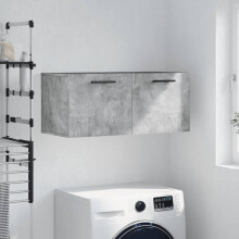 Berkfield Wall Cabinet Concrete Grey 80x36.5x35 cm Engineered Wood