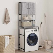 Berkfield Washing Machine Cabinet Grey Sonoma 68x48.5x194 cm