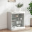 Berkfield Sideboard with LED Lights White 60.5x37x67 cm 1
