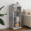 Berkfield Sideboard with LED Lights Concrete Grey 41x37x100 cm 1