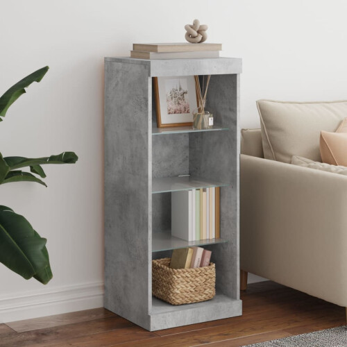Berkfield Sideboard with LED Lights Concrete Grey 41x37x100 cm