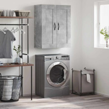 Berkfield Wall Mounted Cabinet Concrete Grey 69.5x34x90 cm Engineered Wood