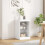 Berkfield Sideboard with LED Lights White 41x37x67 cm 1