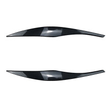 Car Carbon Fiber Headlights Eyebrows Eyelids Cover Eyelash Light Stickers for 3 Series E90 E91 320I 330I 05-12
