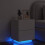 Berkfield Bedside Cabinet with LED Lights White Engineered Wood 1