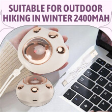 Tragbarer HandwäRmer 2400 MAh USB-Lade-Powerbank Wiederaufladbarer -HandwäRmer für Winter-Outdoor-Wandern Weiß