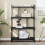 Berkfield Bookcase 4-Tier Black 76x32x123 cm Engineered Wood 1