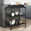 Berkfield Kitchen Trolley Black 81.5x41x92.5 cm Engineered Wood 1