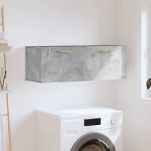 Berkfield Wall Cabinet Concrete Grey 100x36.5x35 cm Engineered Wood