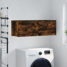 Berkfield Wall Cabinet Smoked Oak 100x36.5x35 cm Engineered Wood