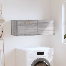 Berkfield Wall Cabinet Grey Sonoma 100x36.5x35 cm Engineered Wood