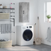 Berkfield Wall Mounted Cabinet Concrete Grey 34.5x34x90 cm Engineered Wood