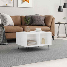 Berkfield Coffee Table High Gloss White 60x50x36.5 cm Engineered Wood