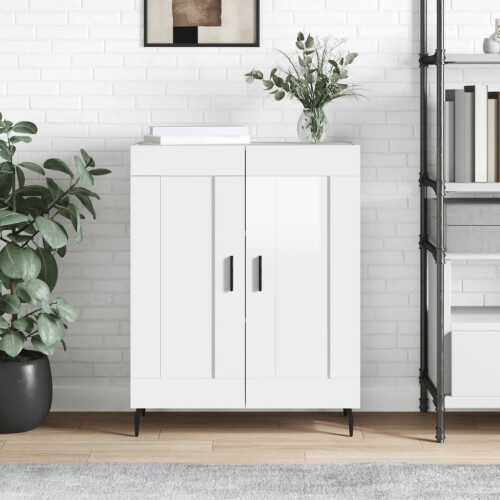 Berkfield Sideboard High Gloss White 69.5x34x90 cm Engineered Wood