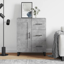 Berkfield Sideboard Concrete Grey 69.5x34x90 cm Engineered Wood