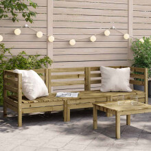 Berkfield Garden Sofa 3-Seater Impregnated Wood Pine