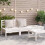 Berkfield Garden Sofa 3-Seater White Solid Wood Pine 1