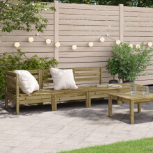 Berkfield Garden Sofa 4-Seater Impregnated Wood Pine