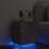 Berkfield Bedside Cabinet with LED Lights Concrete Grey Engineered Wood 1