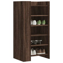 Berkfield Shoe Cabinet Brown Oak 52x37.5x100 cm Engineered Wood