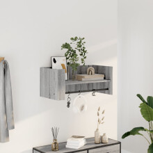 Berkfield Wall Shelf Grey Sonoma 70.5x35x30.5 cm Engineered Wood
