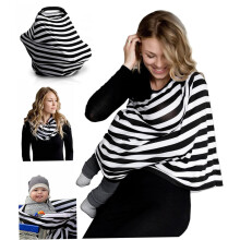 Breathable Nursing Cover and Breastfeeding Scarf for Moms, Multiuse Shawl with Discreet Coverage