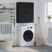 Berkfield Wall Mounted Cabinet Black 69.5x34x90 cm Engineered Wood