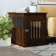 Berkfield Dog Crate Furniture Brown Oak 55x75x65 cm Engineered Wood