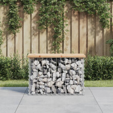 Berkfield Garden Bench Gabion Design 63x31.5x42 cm Solid Wood Pine