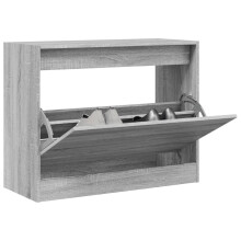 Berkfield Shoe Cabinet Grey Sonoma 80x34x63 cm Engineered Wood