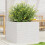 Berkfield Garden Planter White 60x60x45.5 cm Solid Wood Pine 1