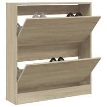 Berkfield Shoe Cabinet Sonoma Oak 80x21x87.5 cm Engineered Wood
