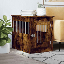 Berkfield Dog Crate Furniture Smoked Oak 55x80x68 cm Engineered Wood