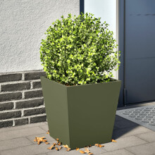 Berkfield Garden Planter Olive Green 40x40x40 cm Steel