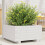 Berkfield Garden Planter White 50x50x26.5 cm Solid Wood Pine 1