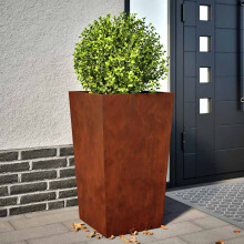 Berkfield Garden Planter 45x45x75 cm Weathering Steel