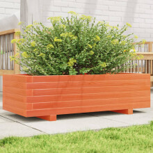 Berkfield Garden Planter Wax Brown 90x40x26.5 cm Solid Wood Pine
