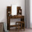 Berkfield Dressing Table with Mirror Smoked Oak 96x39x142 cm 1