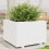 Berkfield Garden Planter White 70x70x49.5 cm Solid Wood Pine 1
